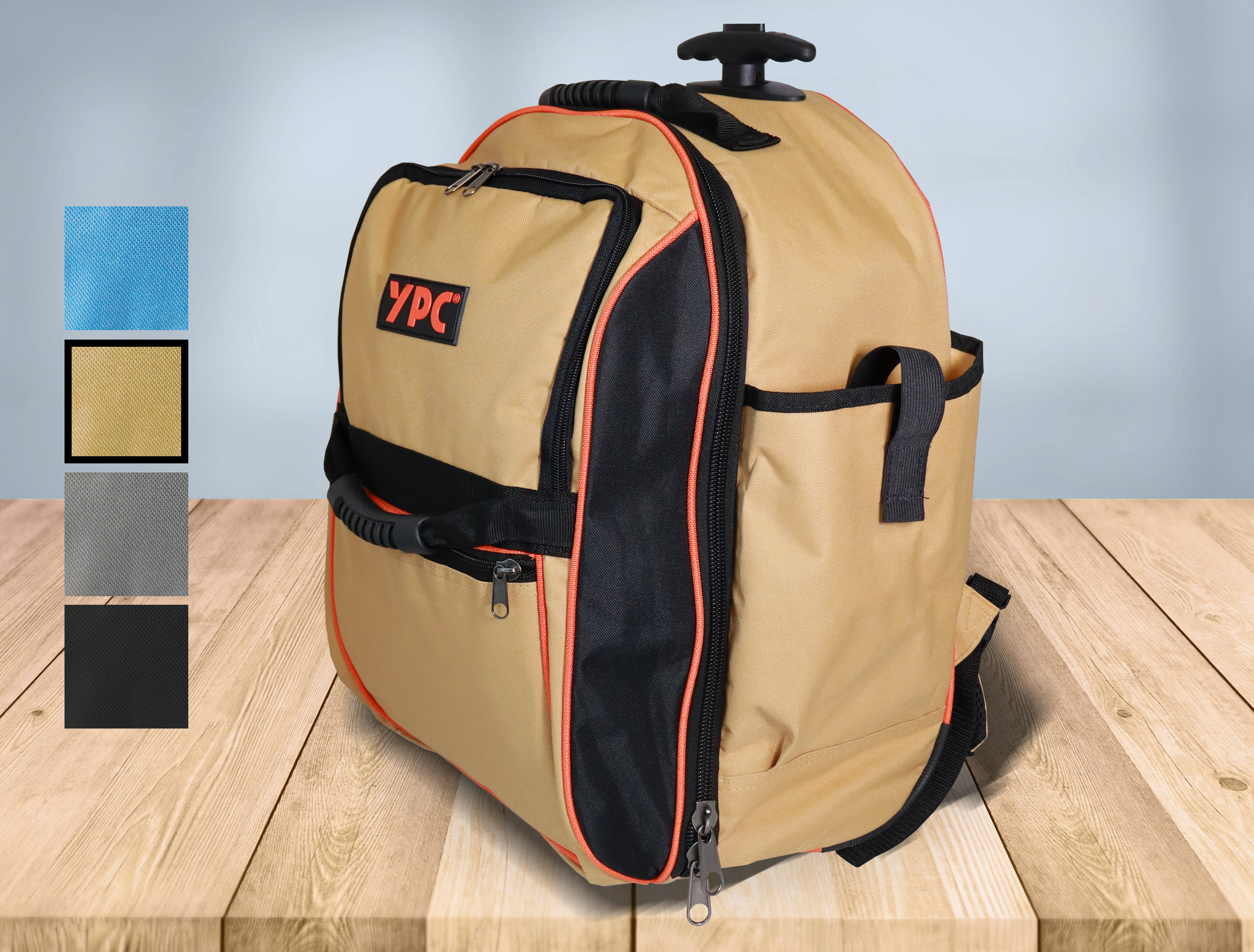 "Juggernaut" trolley tool backpack XXL, sand-black, 54x36x25cm, 15 kg load capacity