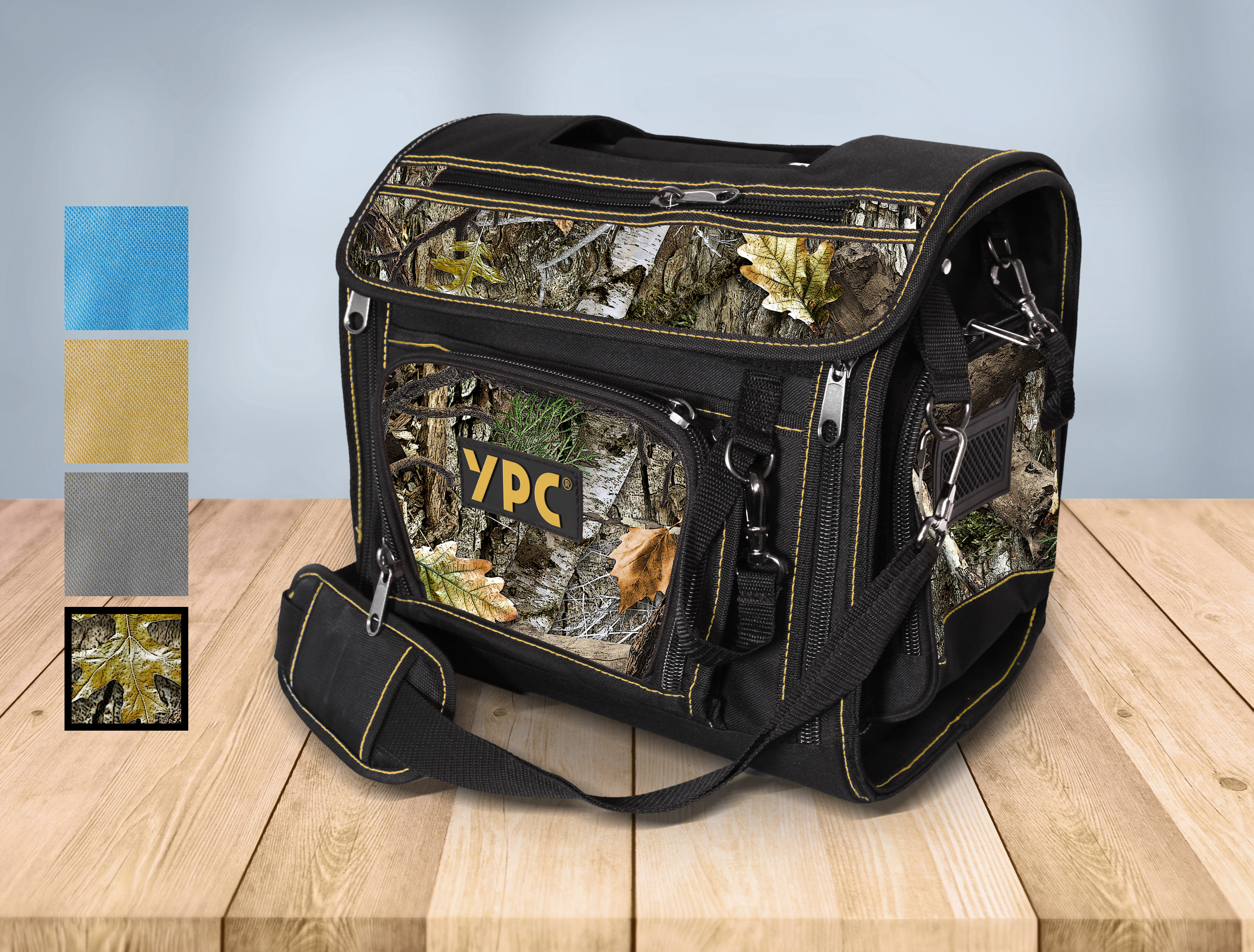 "Vanguard" Outdoor-Tasche XL, Camouflage-Schwarz, 37x36x27cm, 20 kg Tragkraft