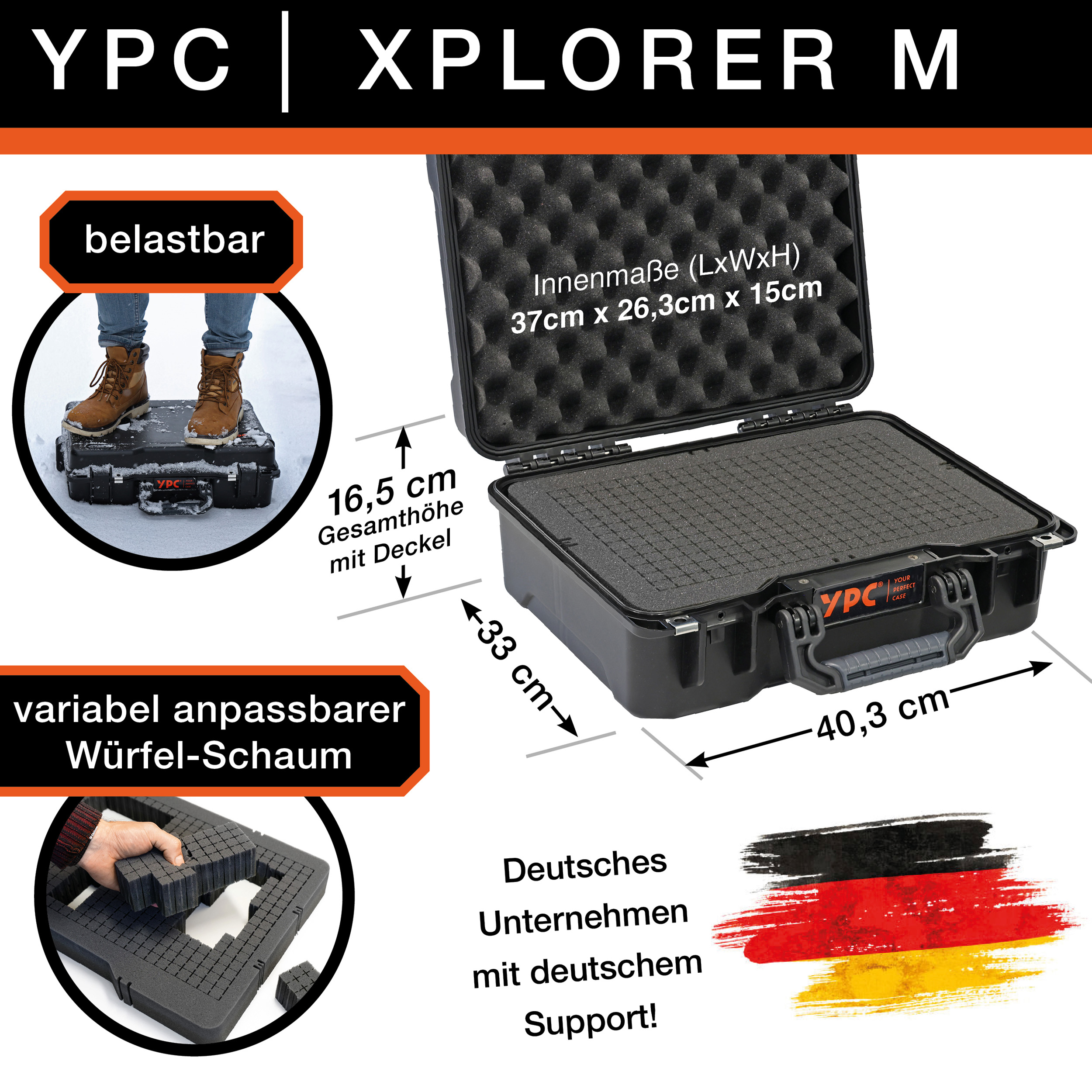 Xplorer Case M mit Würfelschaum