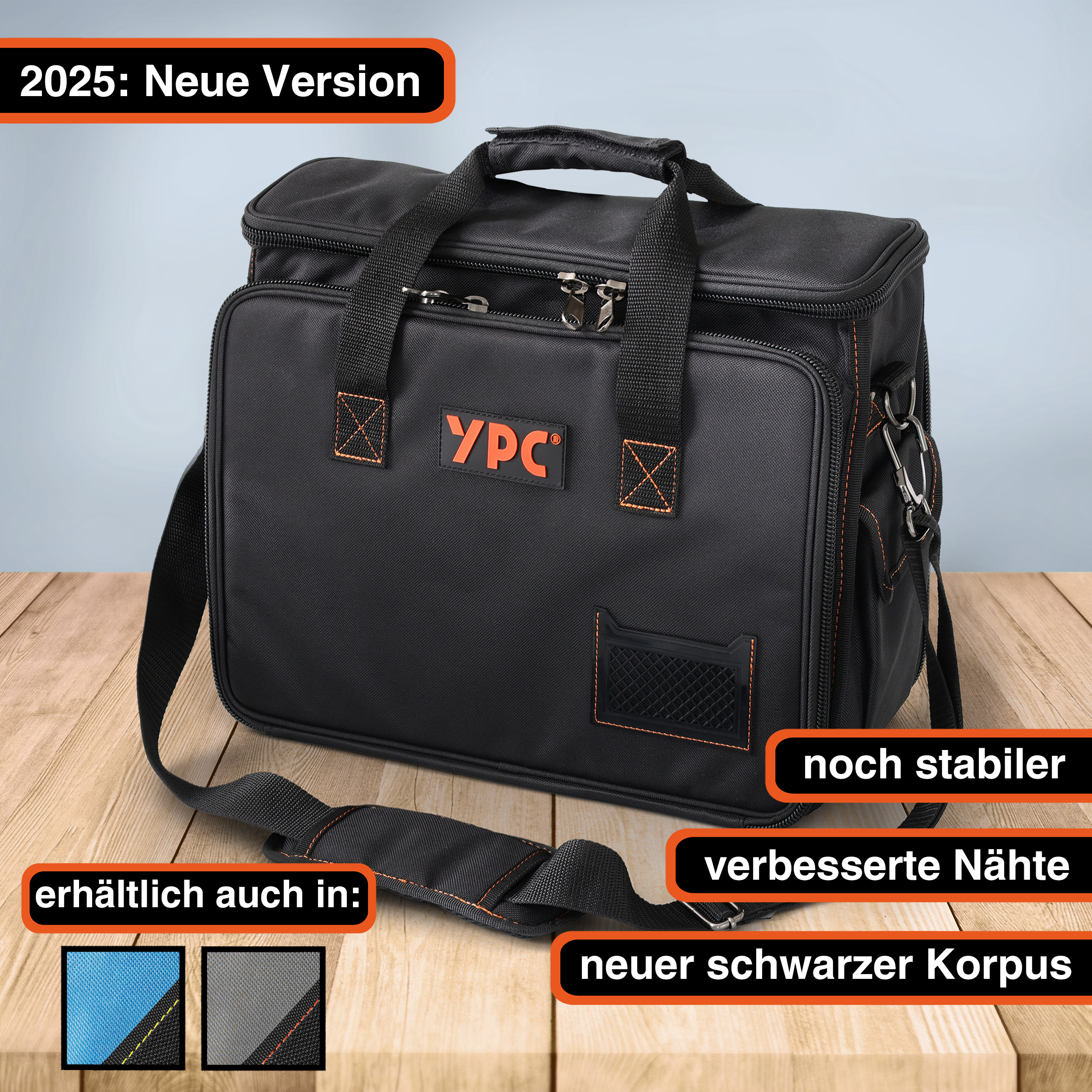 "Operator" Werkzeugtasche XL, Schwarz, 40x32x20cm, 20 kg Tragkraft
