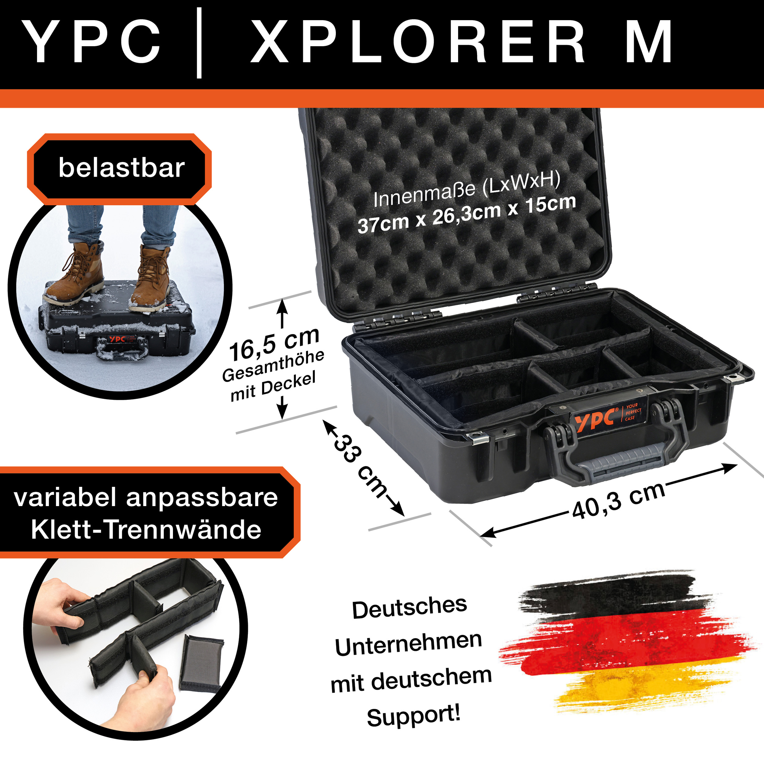 Xplorer Case M with padded dividers