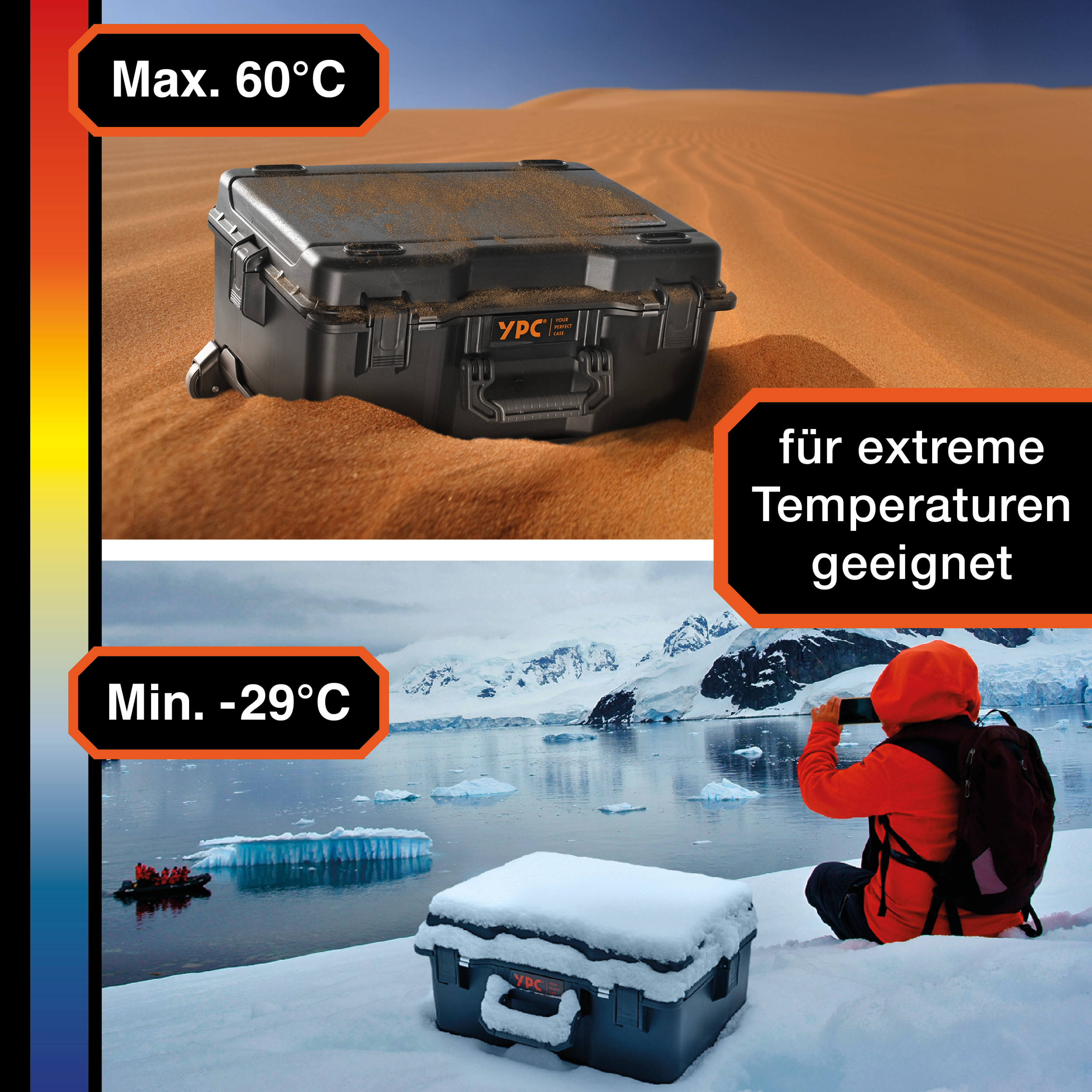 Xplorer Case XXL mit Polster-Trennern und Trolley