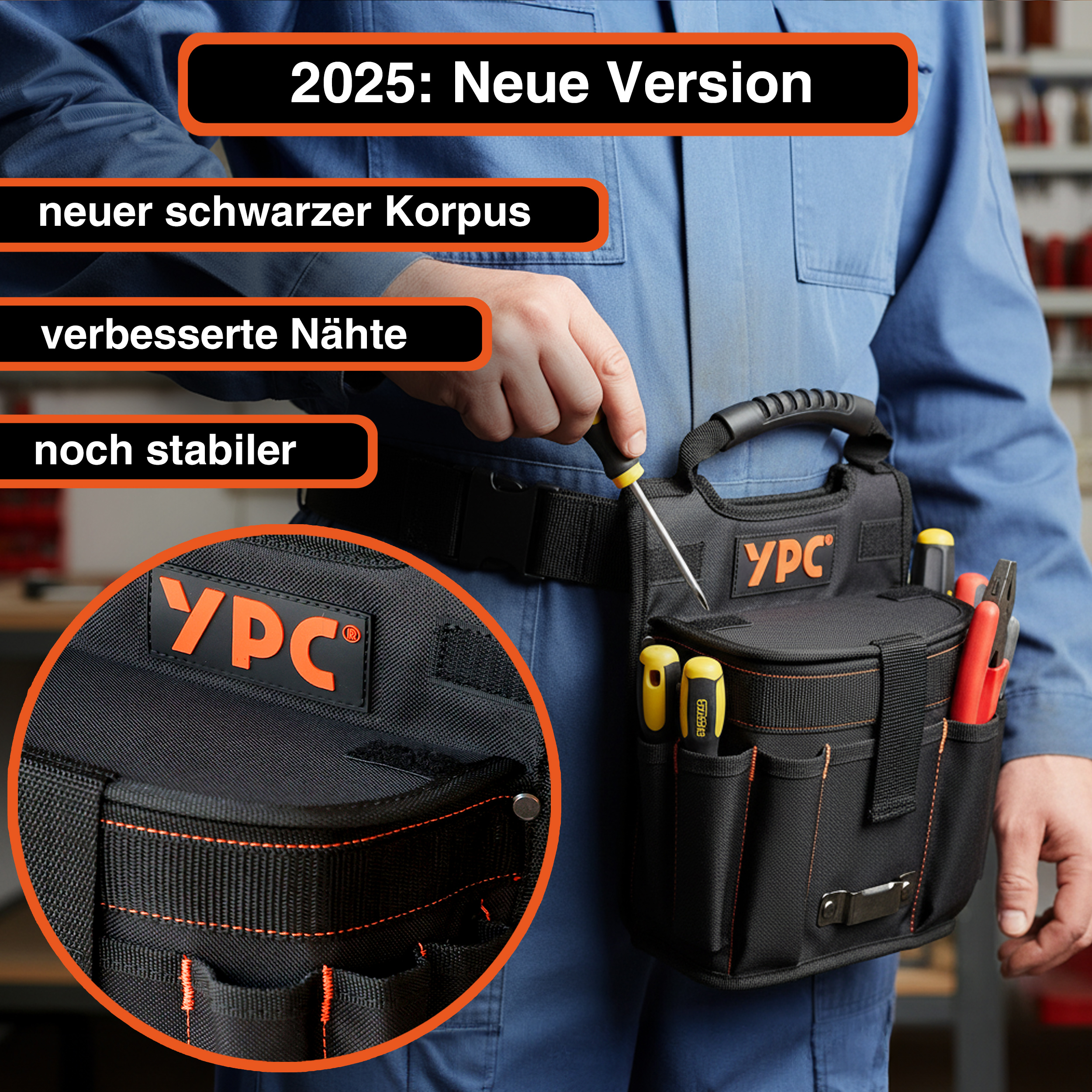 "Rapid" Gürteltasche XXL, Schwarz, 29x20x13cm, 5 kg Tragkraft