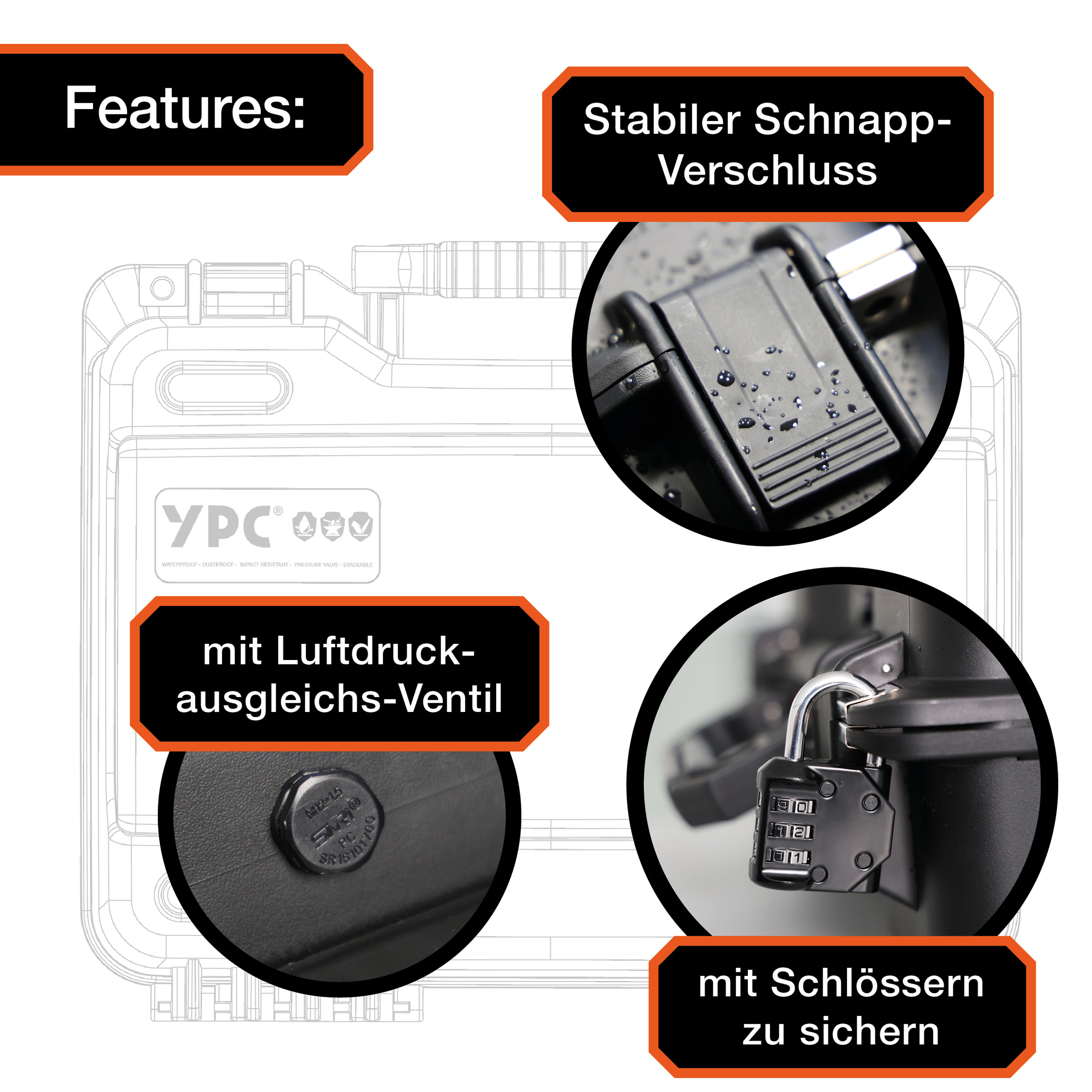"Xplorer Case M" mit Polster-Trennern