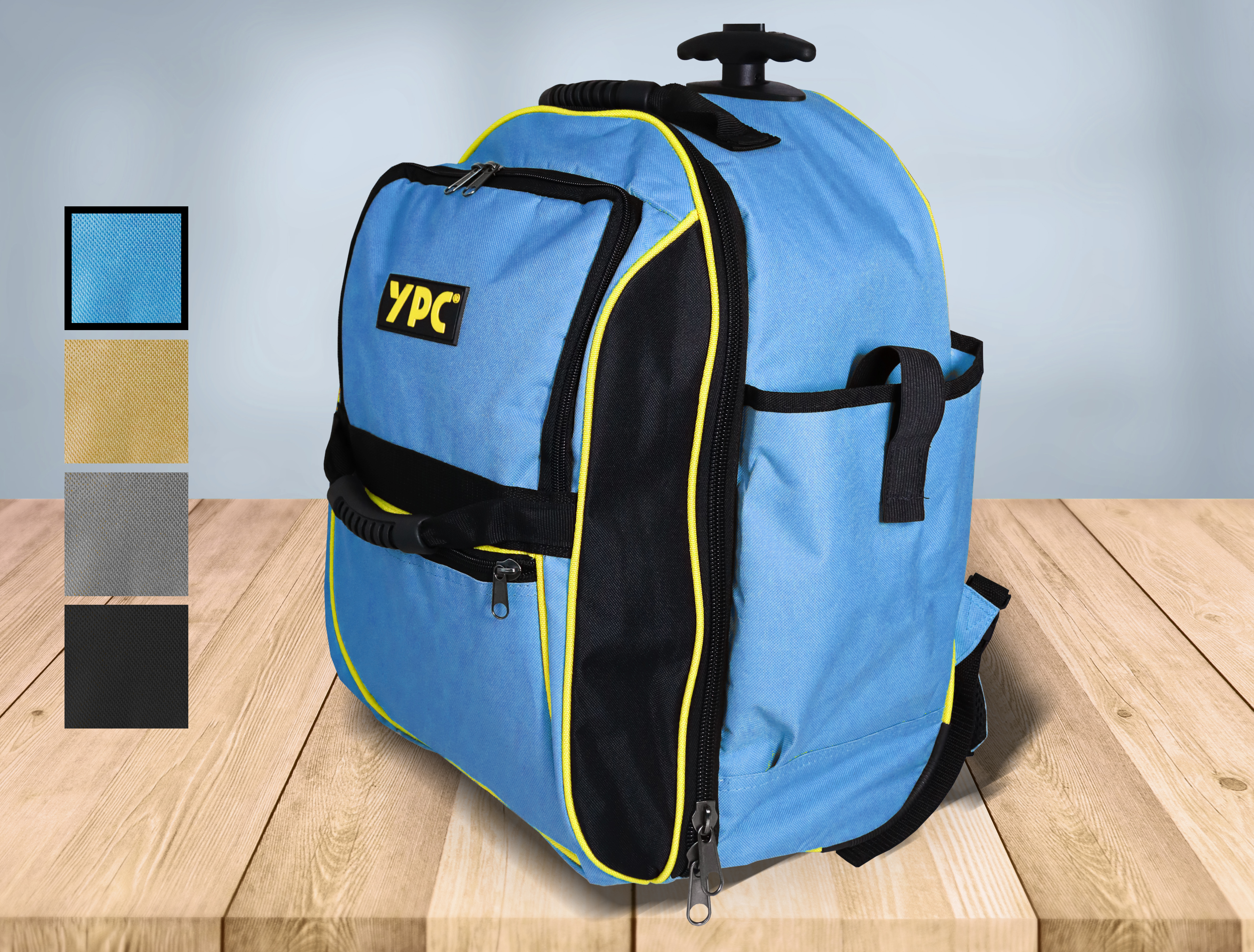 "Juggernaut" trolley tool backpack XXL, blue-black, 54x36x25cm, 15 kg load capacity