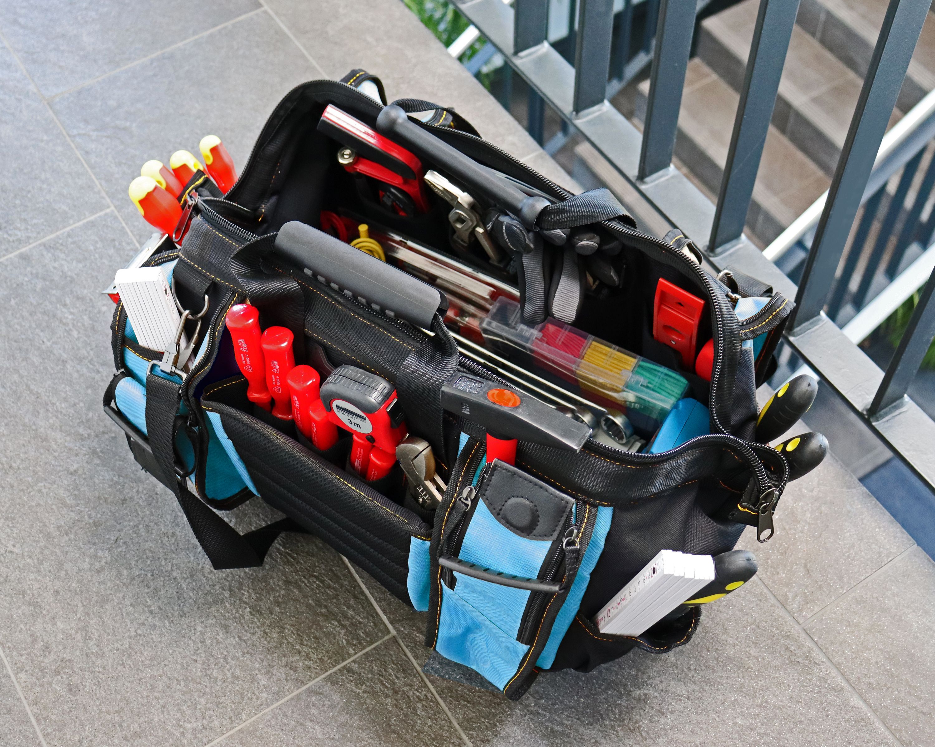 "Craftsman" tool bag XXL, blue-black, 42x30x25cm, 20 kg load capacity